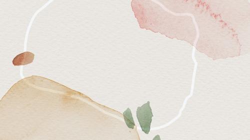 Pink and brown watercolor patterned background template illustration - 1227770