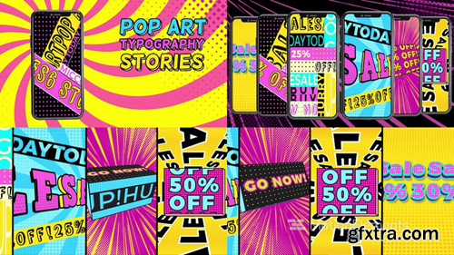 MotionElements Pop Art Typography Sale Stories 14772017