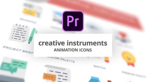 Videohive - Creative Instruments - Animation Icons (MOGRT) - 26755643