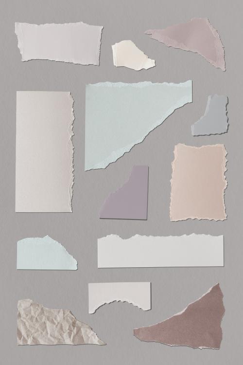 Blank torn paper templates set - 1201975