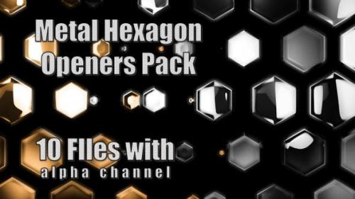 Videohive - Metal Hexagon Opener Pack - 26547507