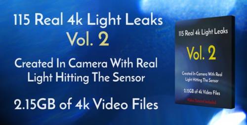 Videohive - 115 Real 4k Light Leaks Overlay Pack Vol2 - 18223495