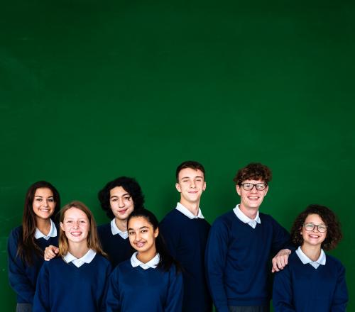 Diverse group of teenagers shoot - 1206878