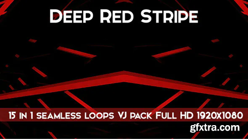 Videohive Deep Red Stripe Vj Loops Pack 21878371