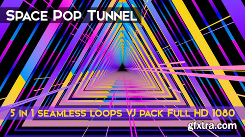 Videohive Space Pop Tunnel VJ Loops 22169691