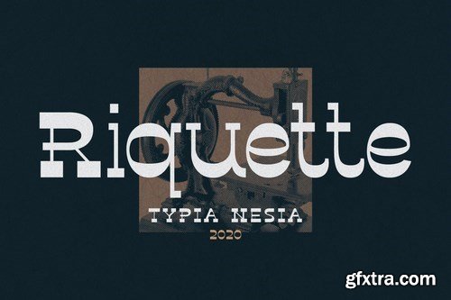 Riquette - Reverse Serif Font