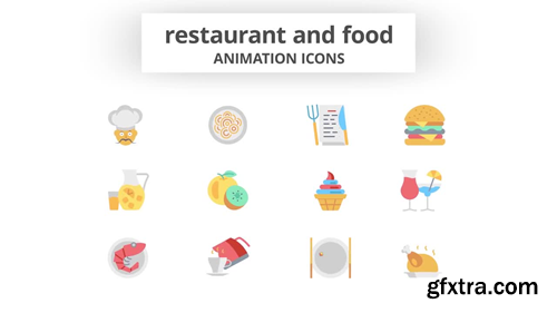 MotionArray Restaurant & Food - Animation Icons 586303