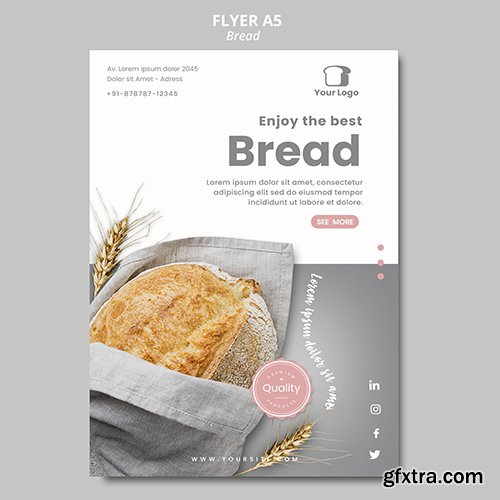 Bread concept flyer template