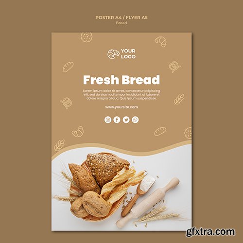 Bread flyer template
