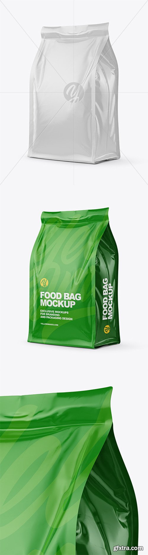 Glossy Food Bag Mockup 60537