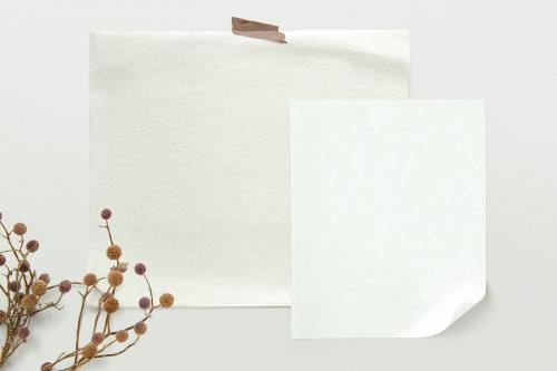 Blank plain white paper template - 1201924