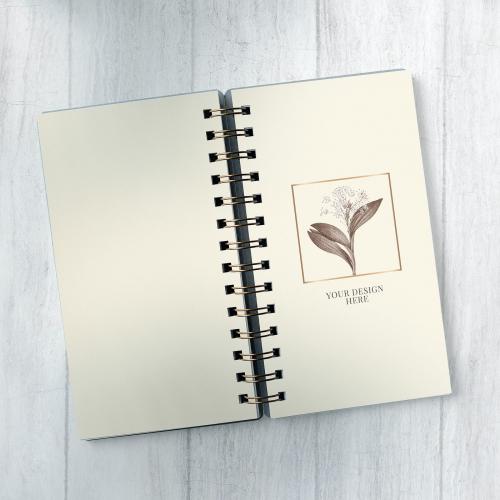 Botanical frame on notebook mockup illustration - 935183