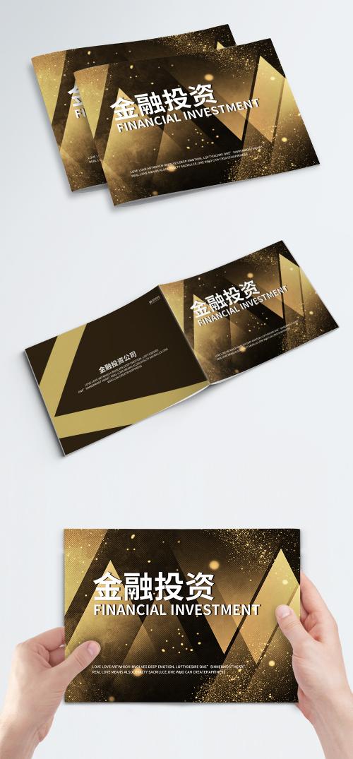 LovePik - gold financial investment brochure cover - 400470259
