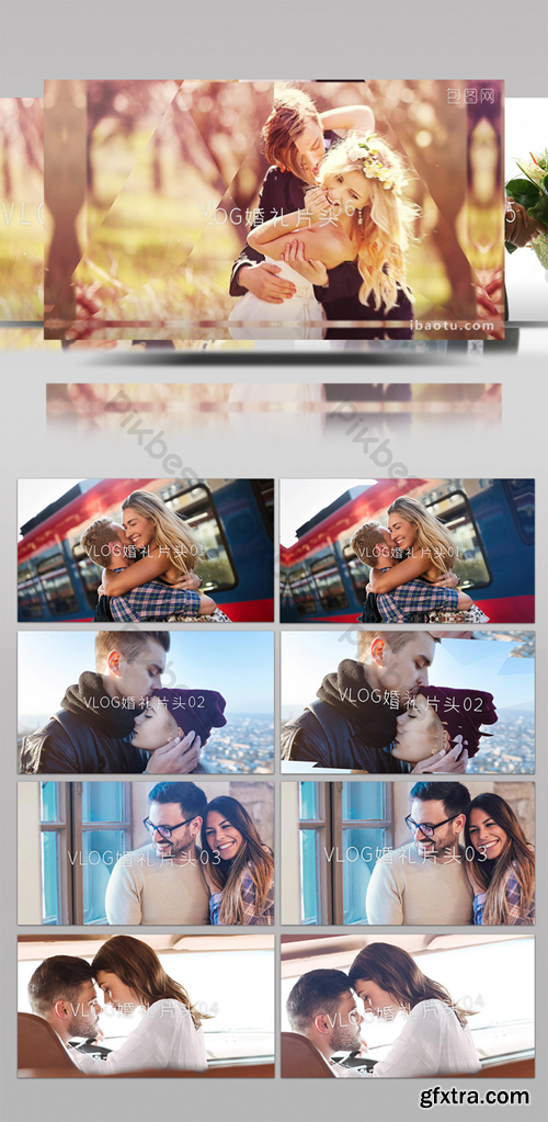Modern VLOG perfect wedding story Brochure title AE template Video Template AEP 1513084