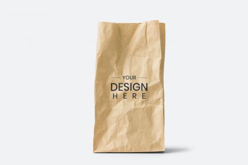 Brown paper bag mockup on a white background - 844062