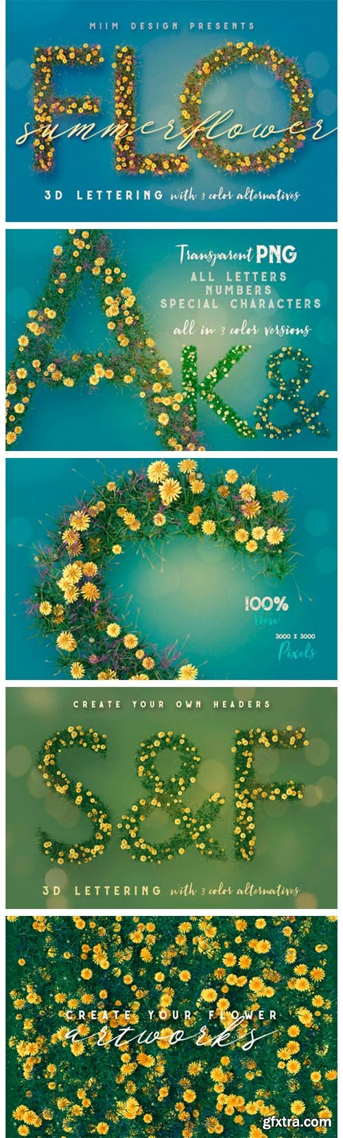 Summer Flower - 3D Lettering 4191424