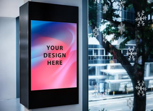 Mockup of a colorful advertisement signboard - 844167