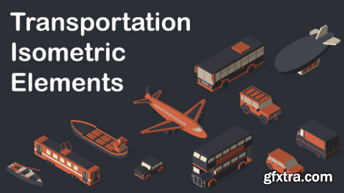 MotionArray Transportation Isometric Elements 599488