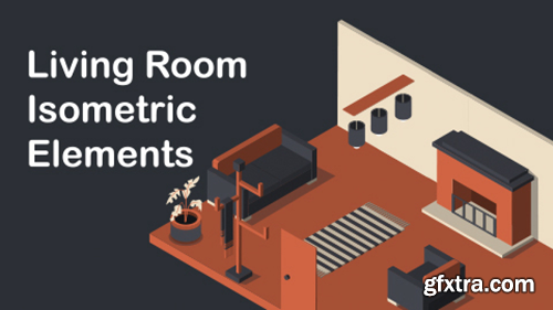 MotionArray Living Room Isometric Elements 600061