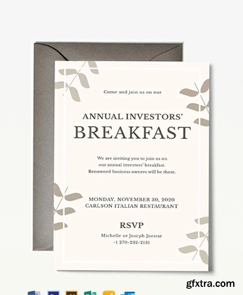 Corporate Breakfast Invitation Template