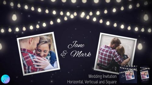 MotionArray - Night Bulbs Wedding Invitation - 365650