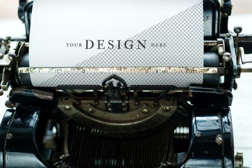 Paper mockup in a typewriter - 894851