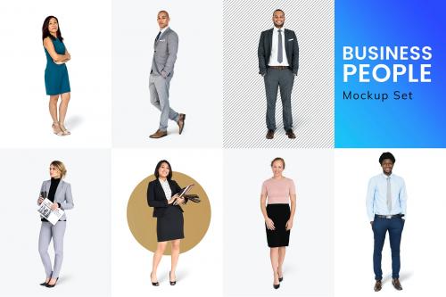 Diverse business people characters set - 591422
