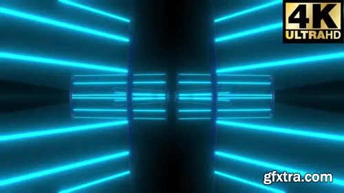 Videohive 4 Colorful Laser Corridor Pack 26825904