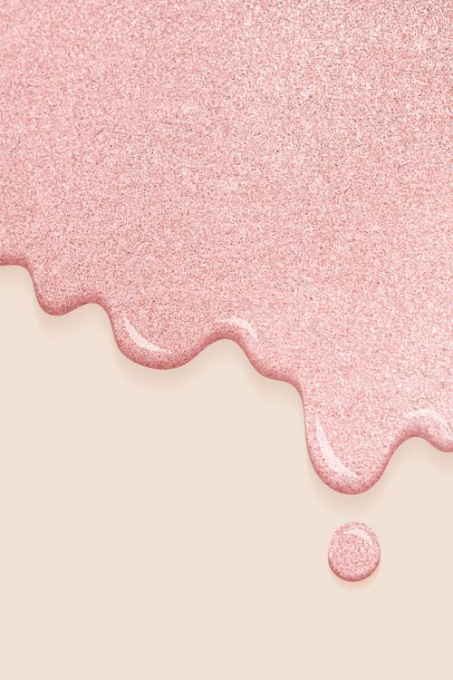 Dripping creamy glitter pink vector - 1226201