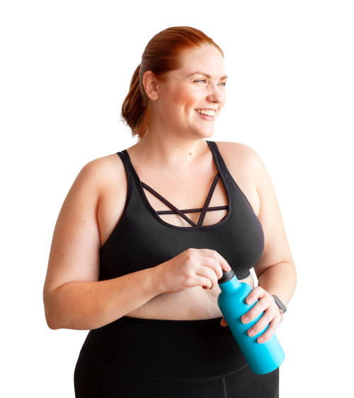Healthy woman with a water bottle transparent png - 2045848