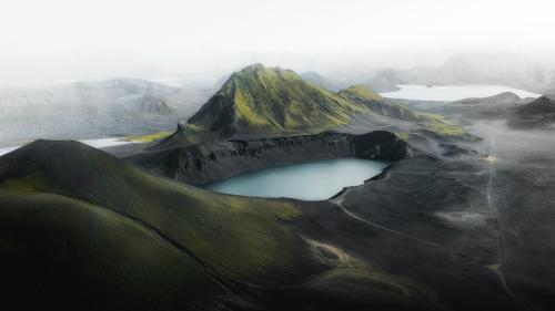 Lake in central highlands, Iceland - 2047665