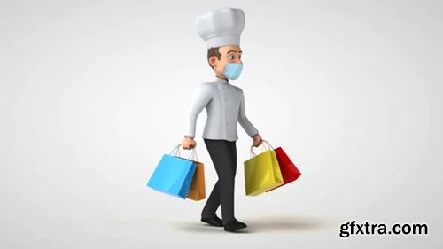 Videohive 6 cartoon Chefs with a mask 26861861