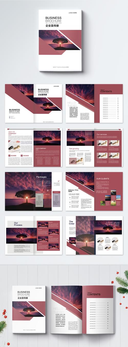 LovePik - light brown whole set of high end enterprise brochures - 400160912