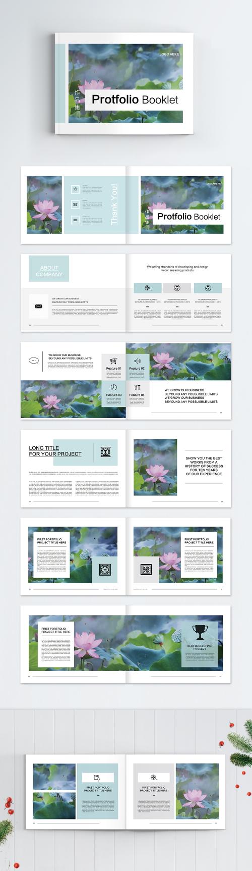 LovePik - lotus fresh series complete brochure corporate design template - 400160993