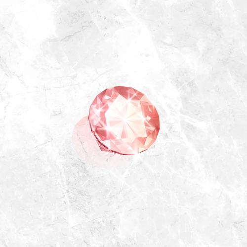 Pink crystal gem design vector - 1228101