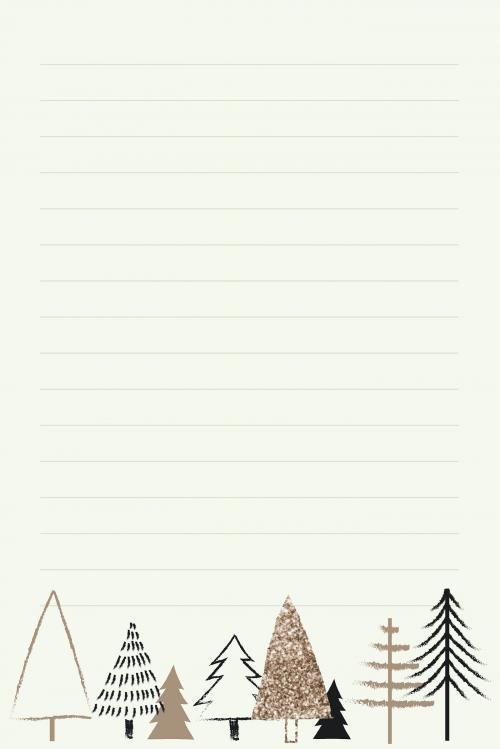 Christmas patterned notepaper background vector - 1228245