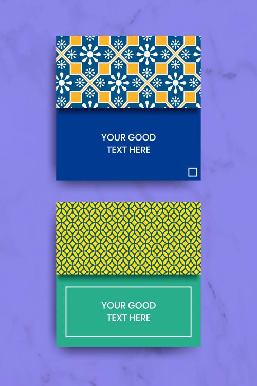 Indian pattern note templates vector set - 1212248