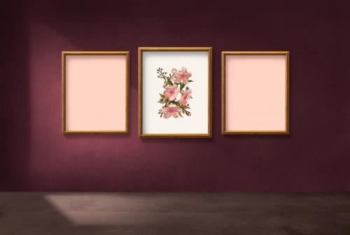 Frame mockups against a wall - 586061