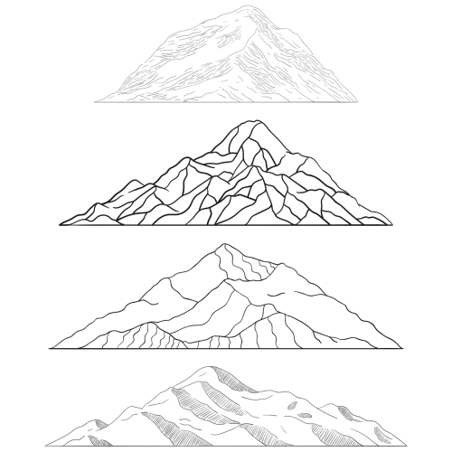 Mountain shapes for logo transparent png - 2054572