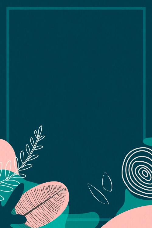 Green and pink abstract botanical patterned background vector - 1226041
