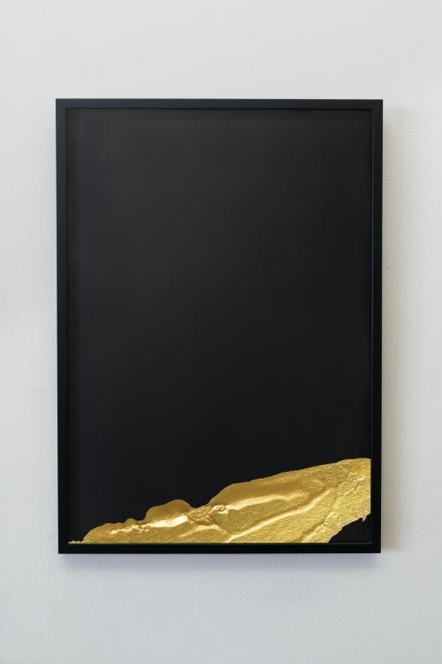 Black frame mockup with gold design - 2206539