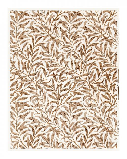 Willow wallpaper pattern wall art print and poster. Remix from original illustration by William Morris. - 2265711