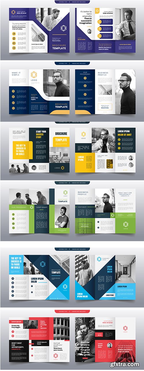 Modern trifold business brochure template