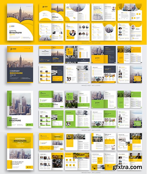 Multipage brochure template layout