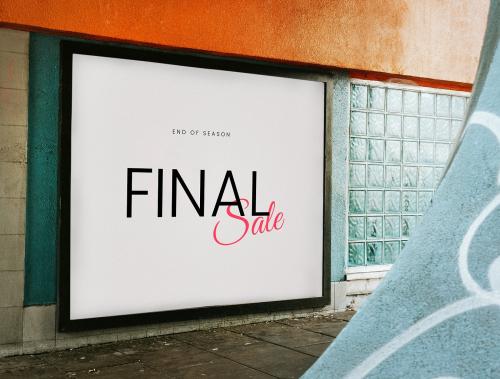 End of season final sale board mockup - 539119