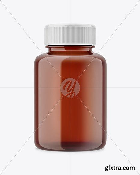 Amber Pills Bottle Mockup 61075