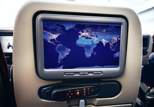 Entertainment visual screen on a plane - 539165