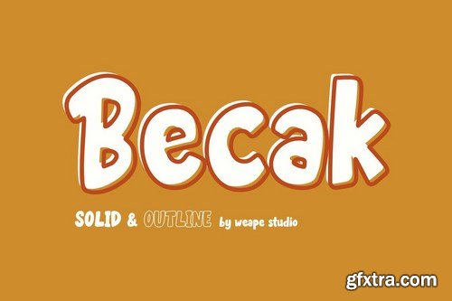 CM - Becak - Solid & Outline Font 5005839