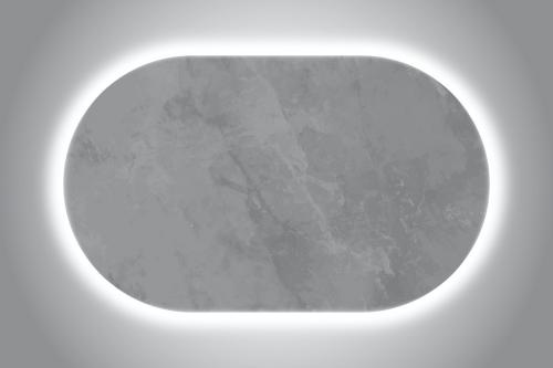 Oval white neon light frame template vector - 1210546