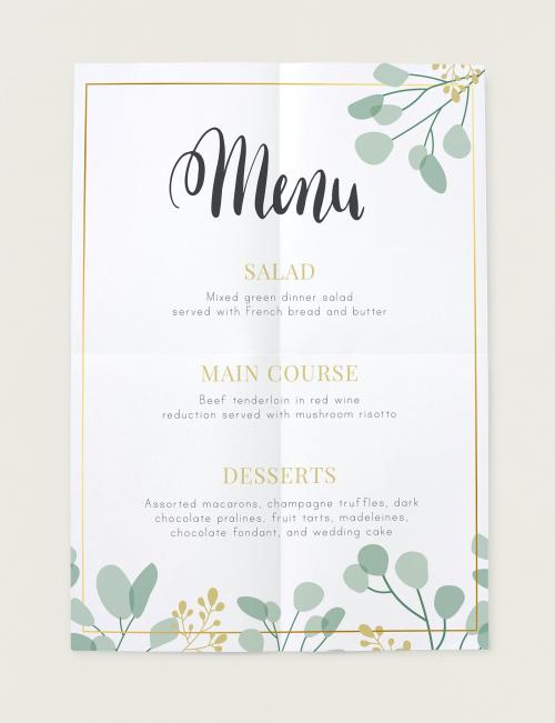 Restaurant today's menu card mockup - 545569